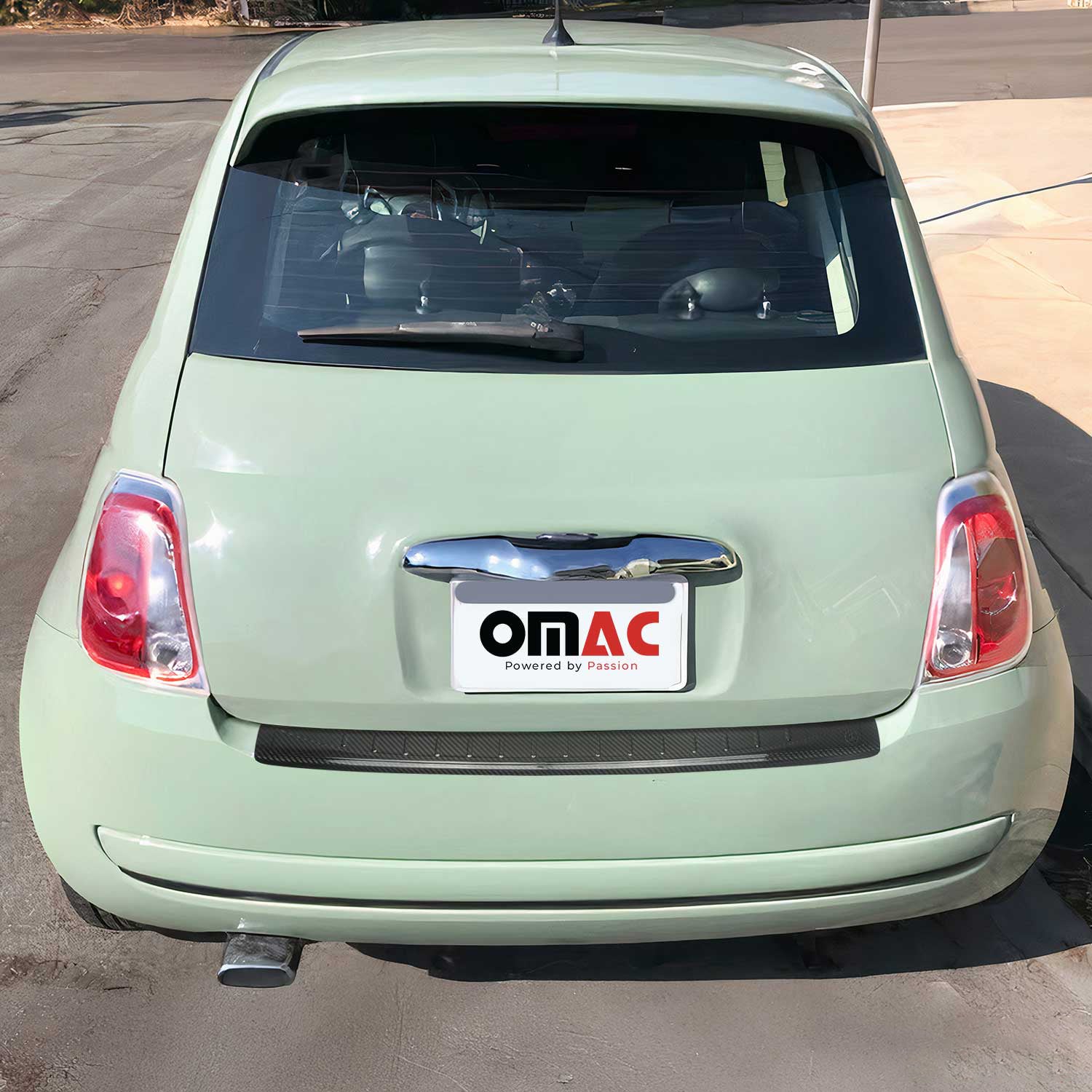 2012-2016 Fiat 500 Rear Bumper Guard Carbon Fiber Black