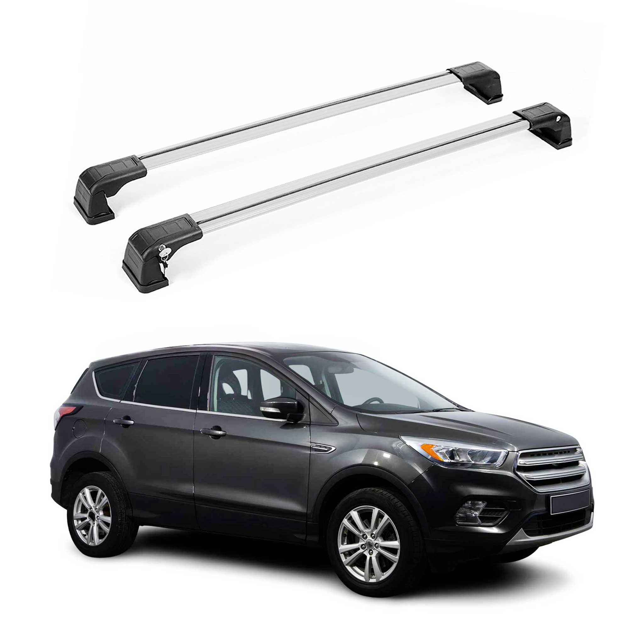 2013-2019 Ford Escape Roof Rack Cross Bars Silver