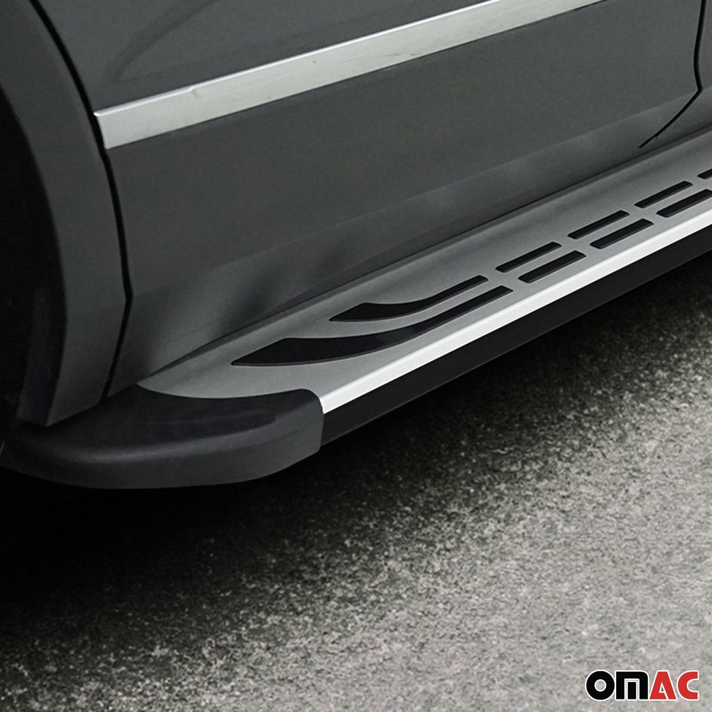 2022-2026 Toyota Corolla Cross Running Boards Side Steps Silver & Black