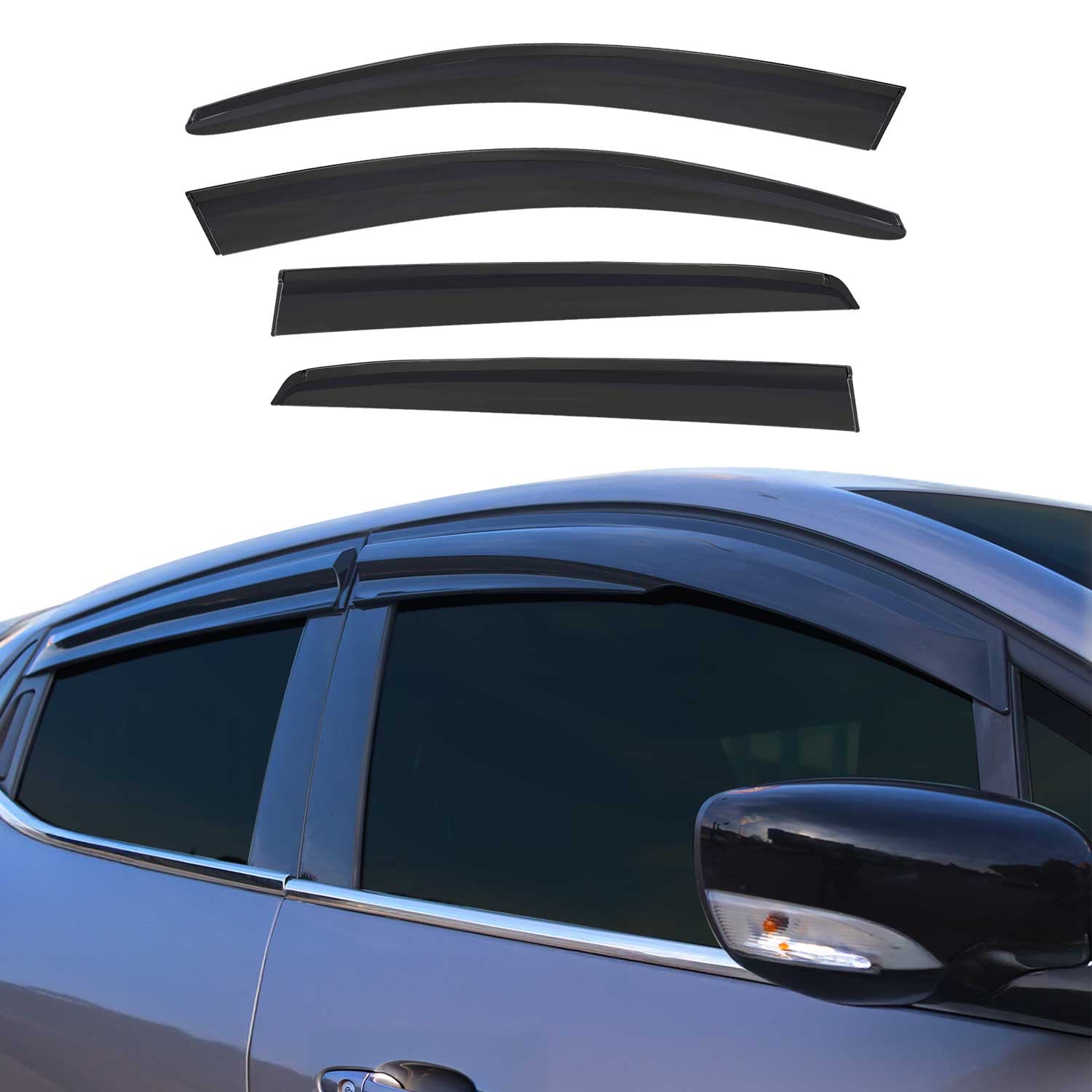 2015-2021 VW Golf GTI MK7 Window Visor Vent Rain Deflector 4Pcs Smoke