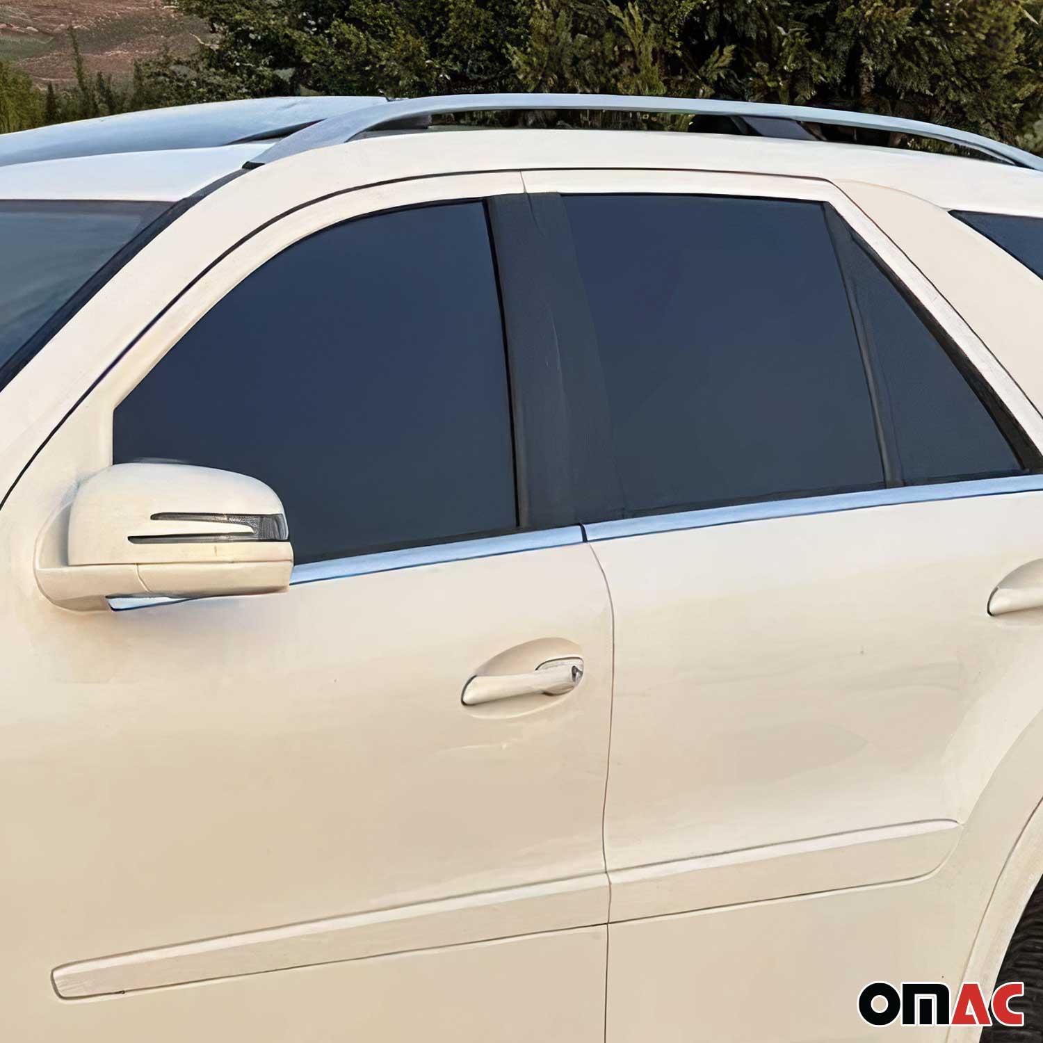 2005-2011 Mercedes M Class W164 Window Molding Trim Streamer S. Steel 4x