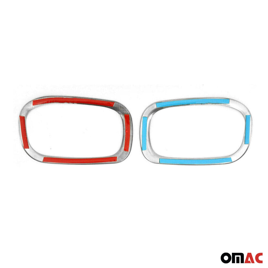 2015-2018 Jeep Renegade Rear Reflector Lamp Rim Frame Dark Steel 2 Pcs