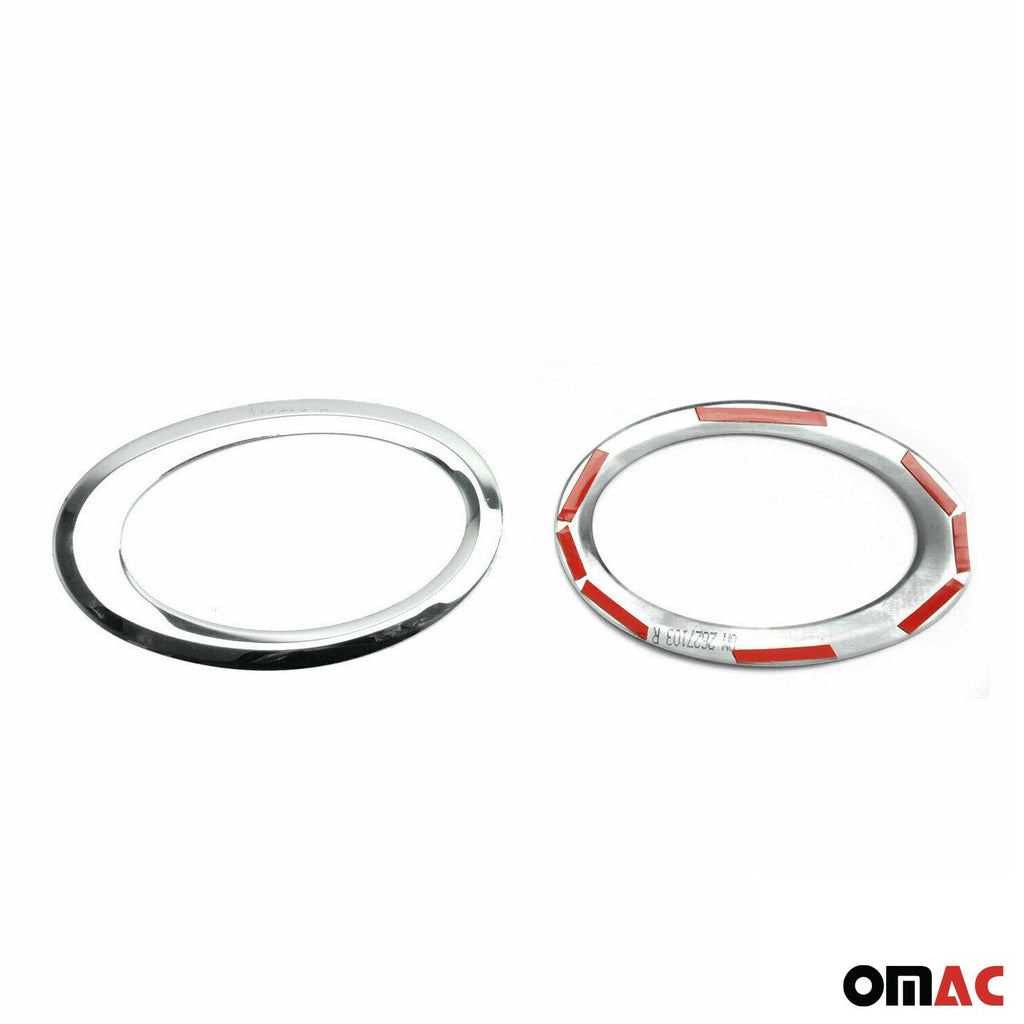 2014-2019 Ford Transit Connect Fog Light Lamp Bezel Cover Stainless Steel Silver 2 Pcs