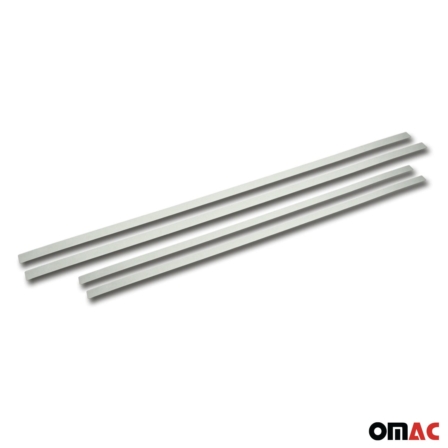 2014-2019 Chevrolet Silverado Crew Cab 1500/2500/3500 Crew Cab Side Door Molding Trim Stainless Steel Silver 4x