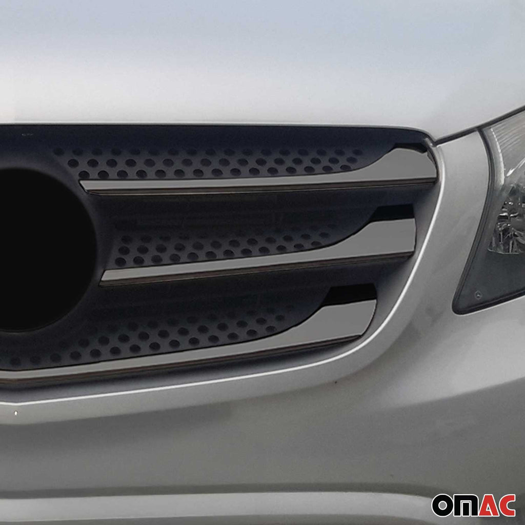 2016-2020 Mercedes Metris Front Bumper Grill Trim Molding S. Steel Dark 5x