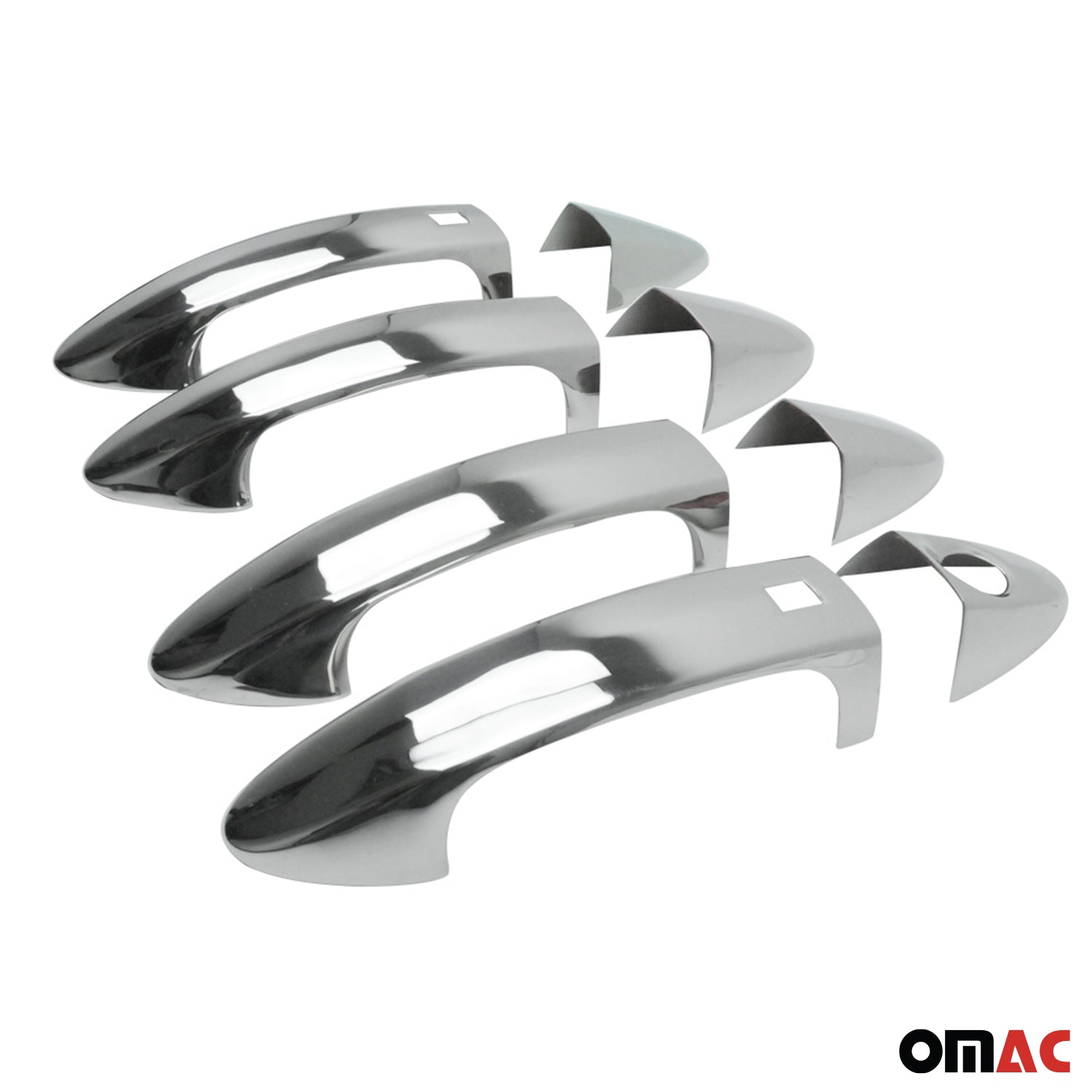 2011-2019 Ford Fiesta Car Door Handle Cover Protector Stainless Steel Chrome Keyless