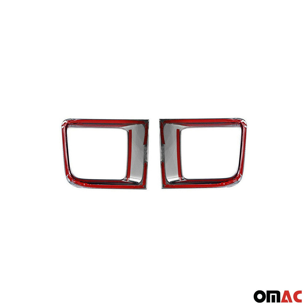 2015-2018 Jeep Renegade Front Bumper Grill Trim Molding ABS Red 2Pcs