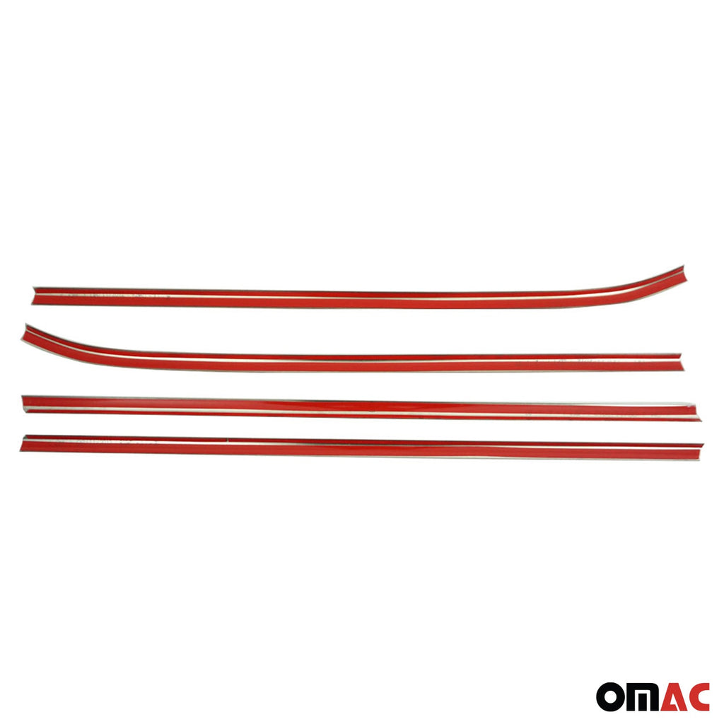 2009-2012 Hyundai Elantra Touring Window Molding Trim Streamer Stainless Steel Silver 4 Pcs