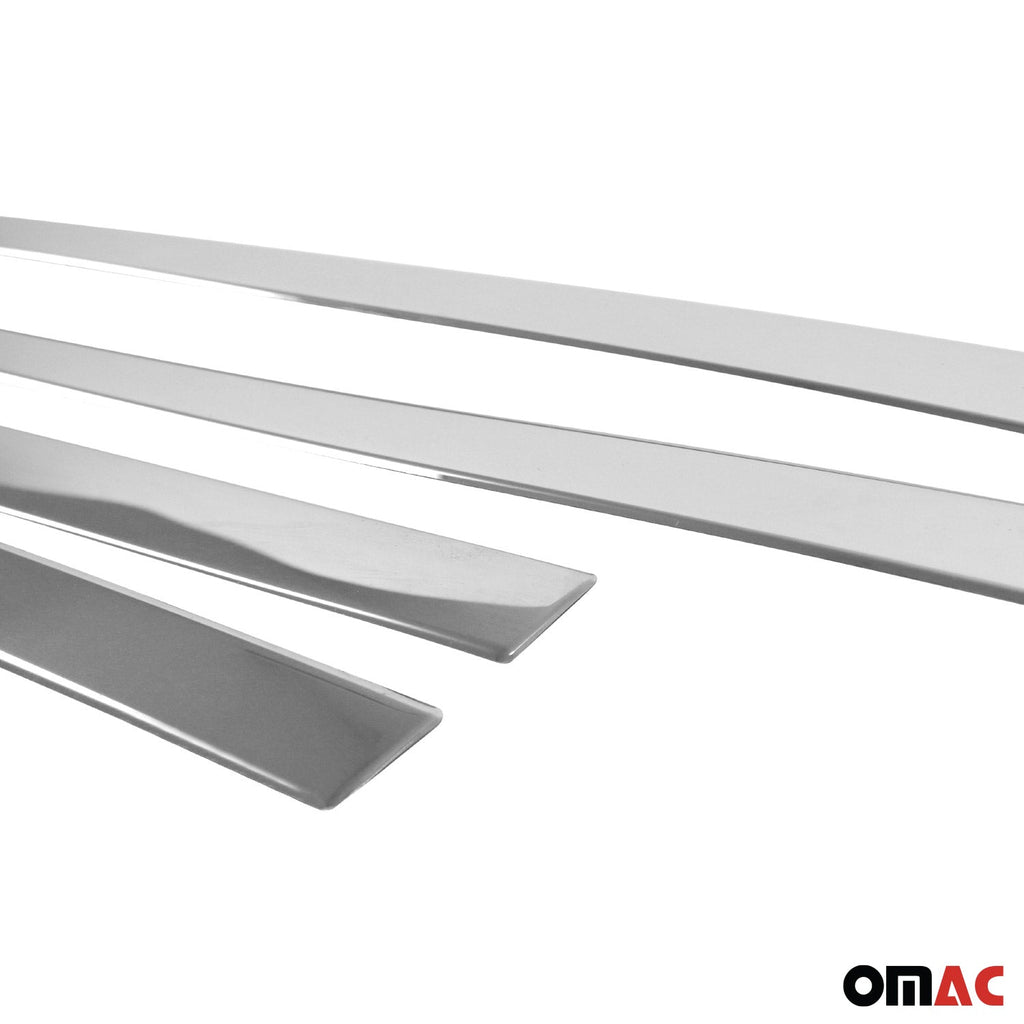 2012-2017 VW Tiguan Side Door Molding Trim Skirt Garnish Stainless Steel Silver 4 Pcs