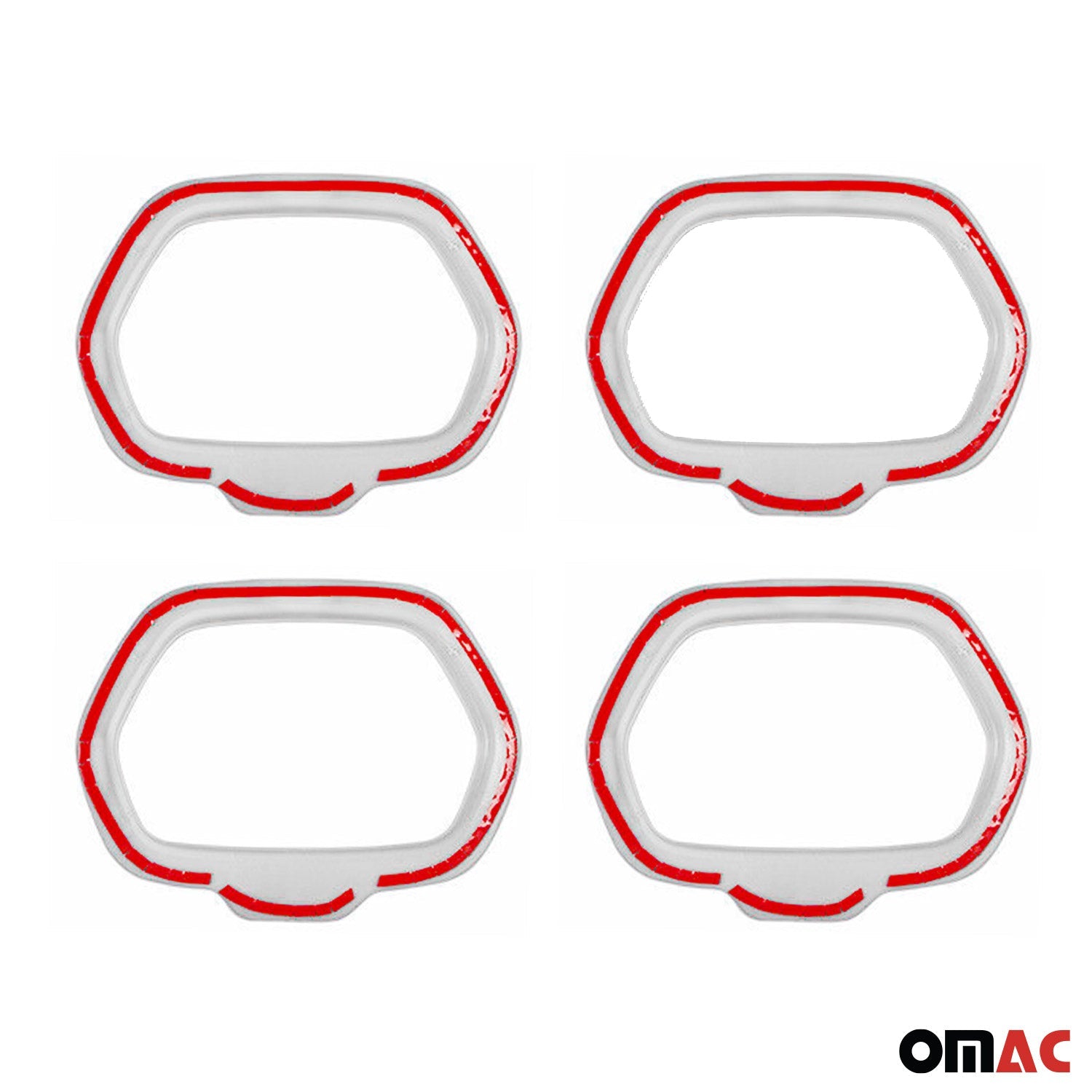 2015-2024 Jeep Renegade Speaker Frame Chrome Silver Chrome 4 Pcs