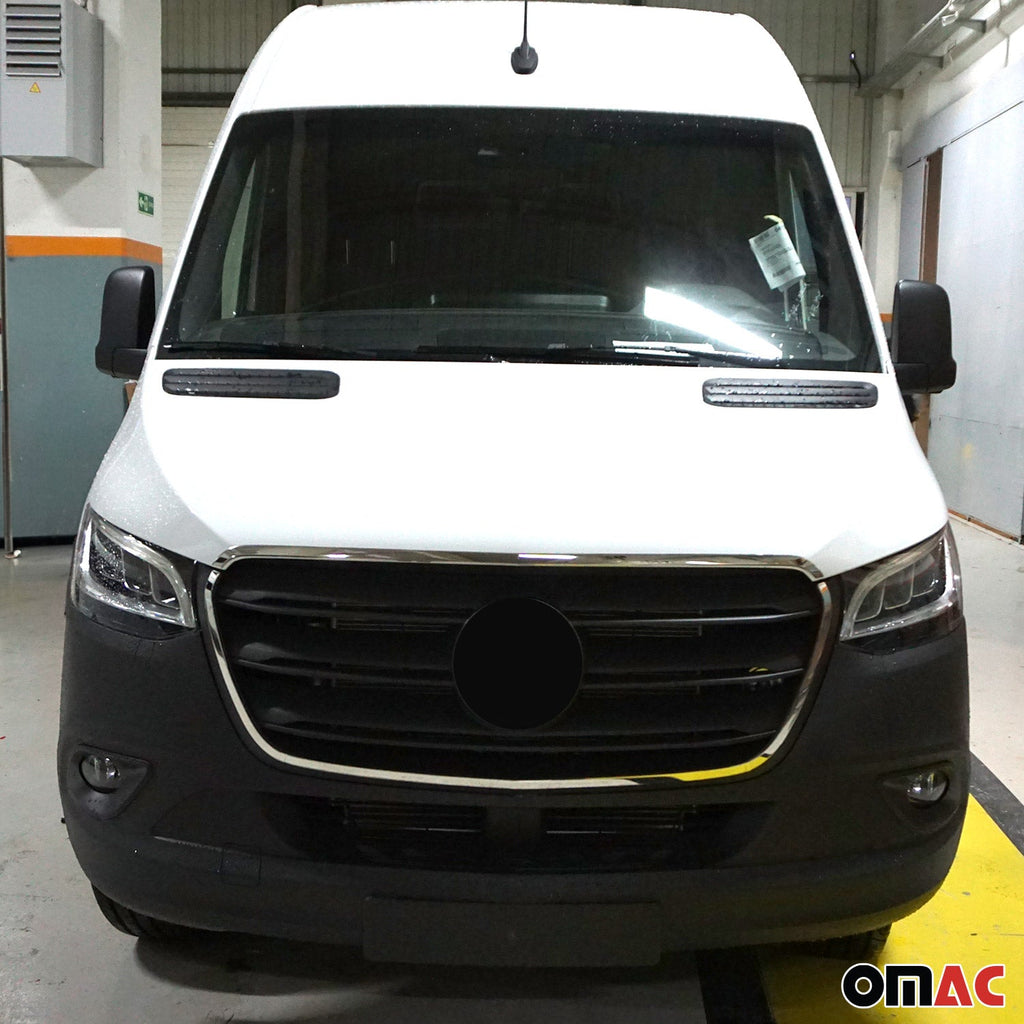 2019-2026 Mercedes Sprinter W907 910 Front Bumper Grill Trim Stainless Steel 4x
