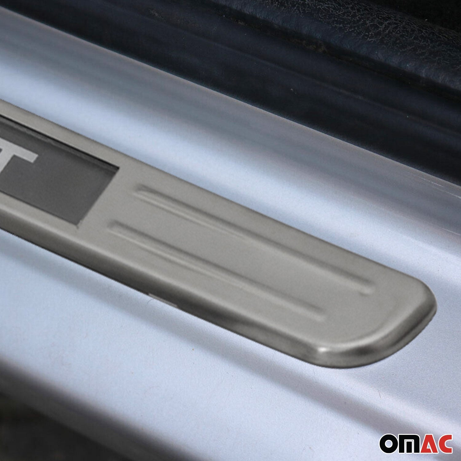 Cadillac Door Sill Scuff Plate Illuminated Stainless Steel Silver 4 Pcs