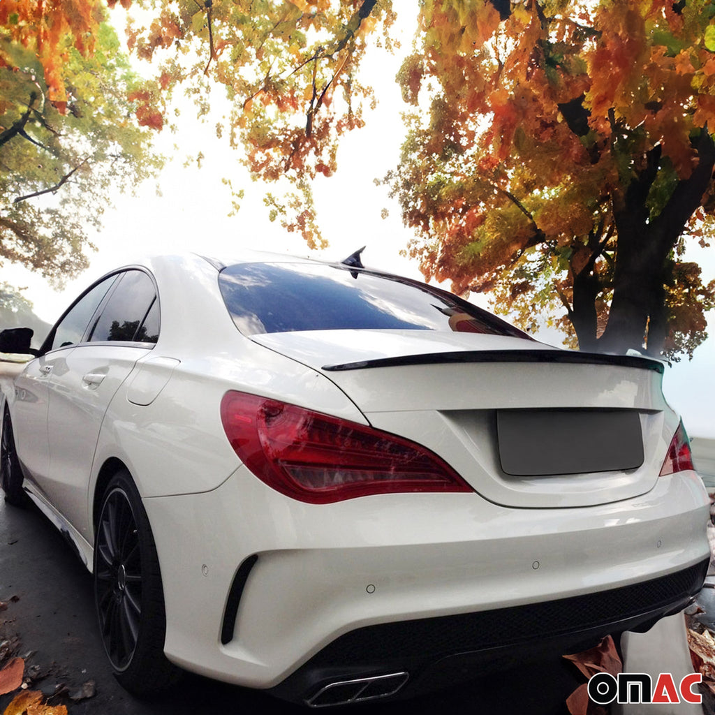 2013-2019 Mercedes CLA C117 Rear Trunk Spoiler Wing ABS Black 1Pc
