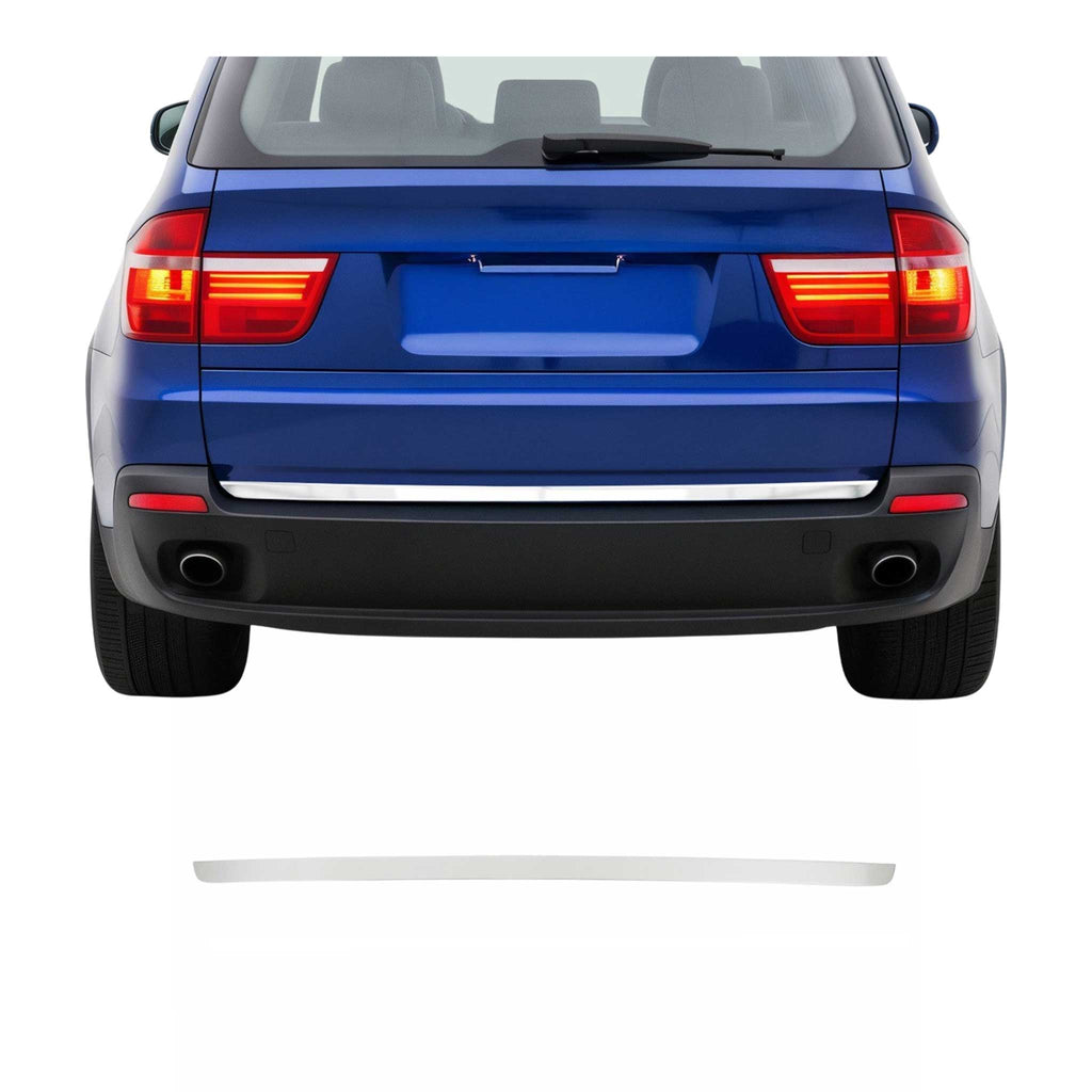 2007-2013 BMW X5 E70 Rear Trunk Lid Molding Trim Brushed Stainless Steel Silver 1Pc