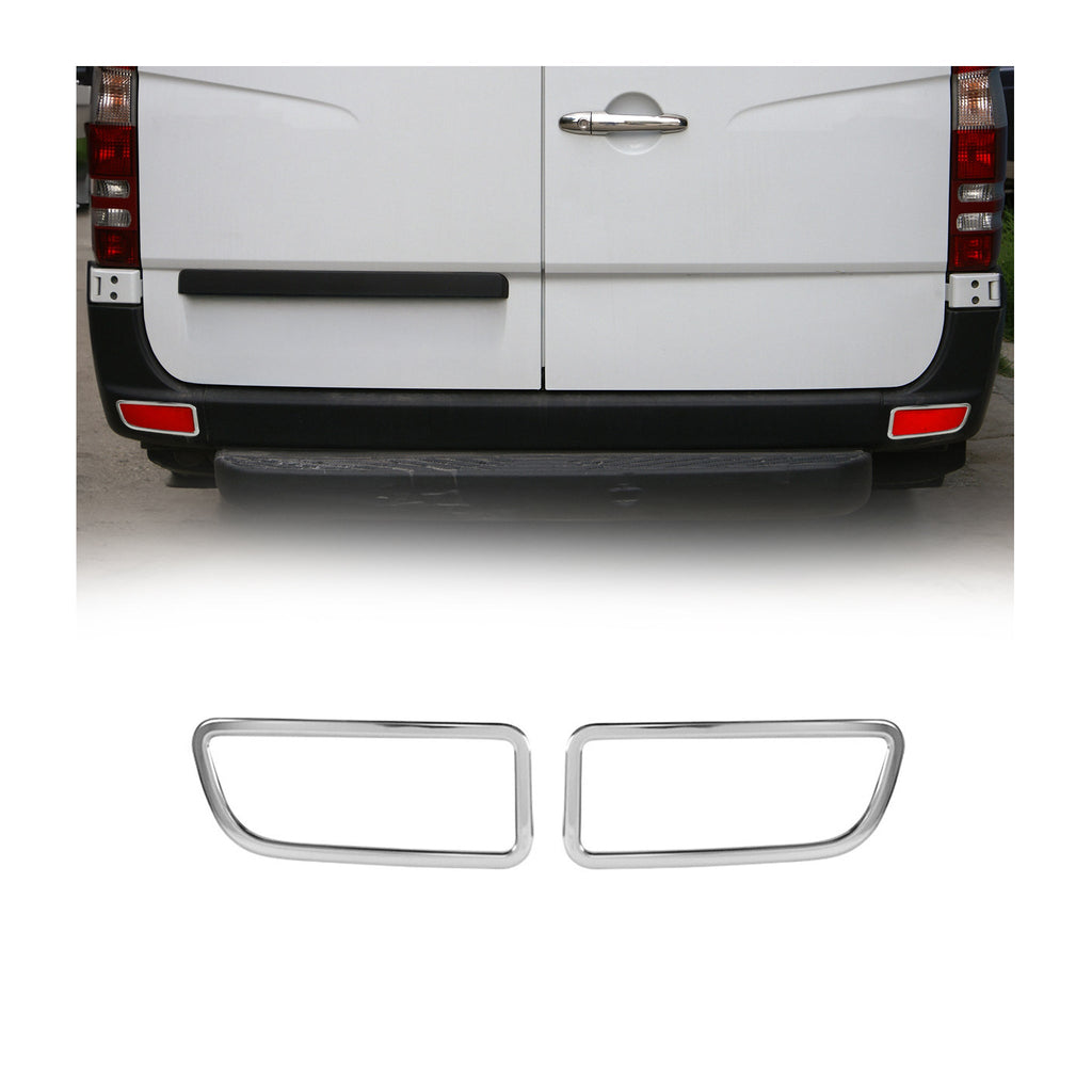 2014-2018 Mercedes Sprinter W906 Rear Reflector Lamp Rim Frame Silver Stainless Steel