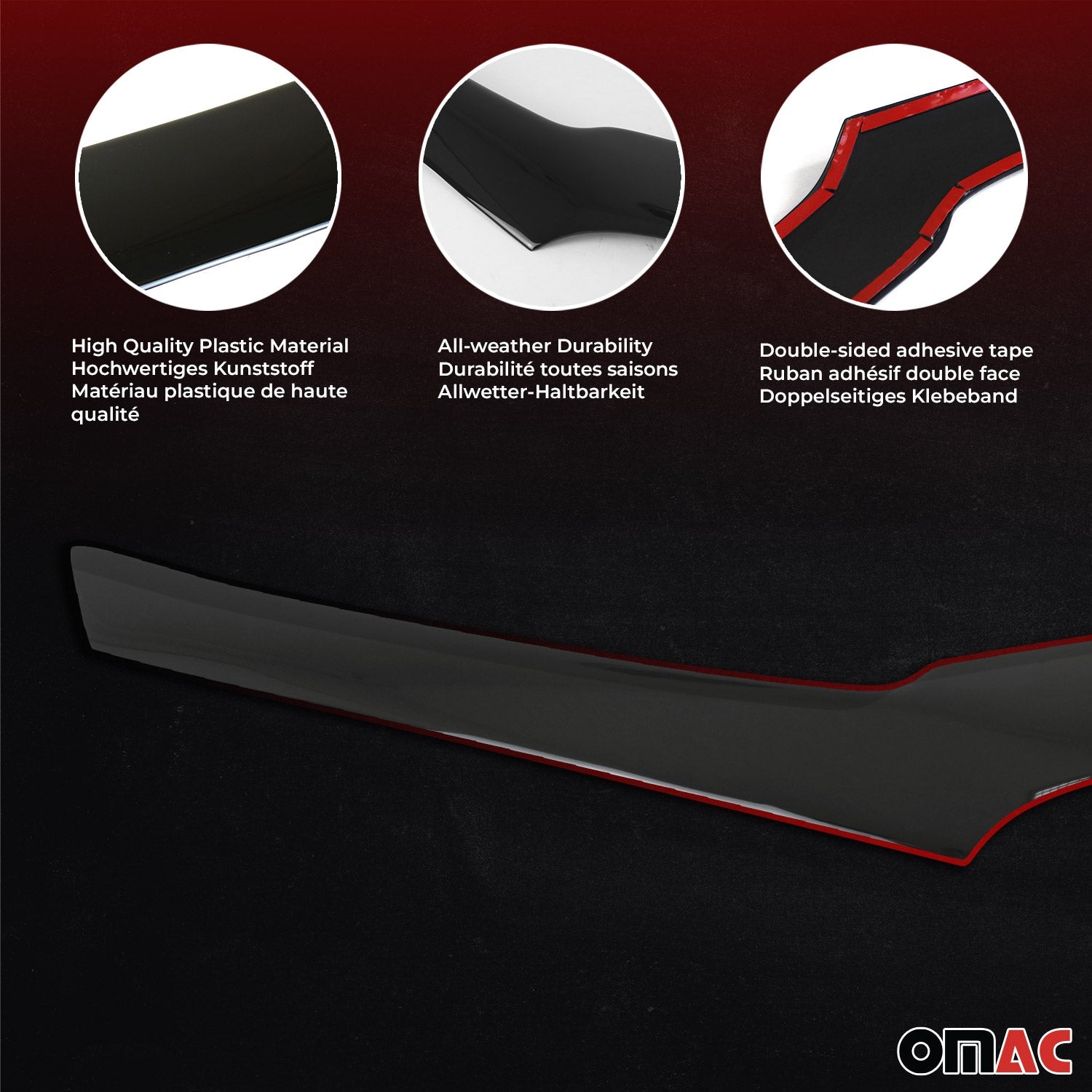 2010-2020 Toyota 4Runner Front Bug Shield Hood Deflector 1 Pc Smoke
