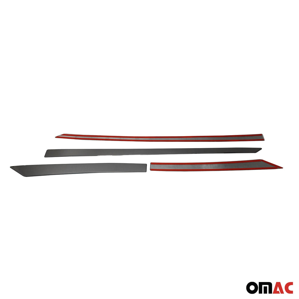 2017-2022 Nissan Rogue Sport Side Door Molding Trim Stainless Steel Dark 4x