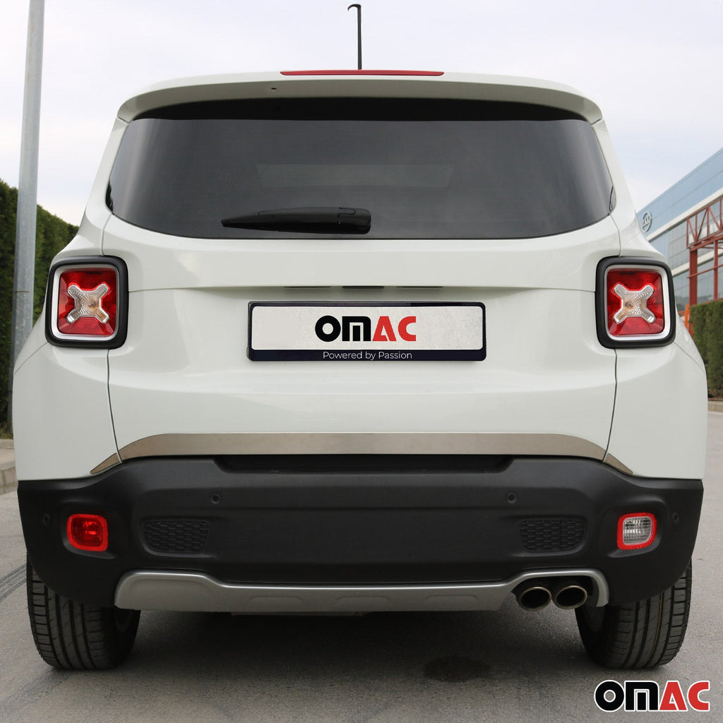 2015-2018 Jeep Renegade Rear Trunk Lid Molding Trim Steel Silver 3 Pcs