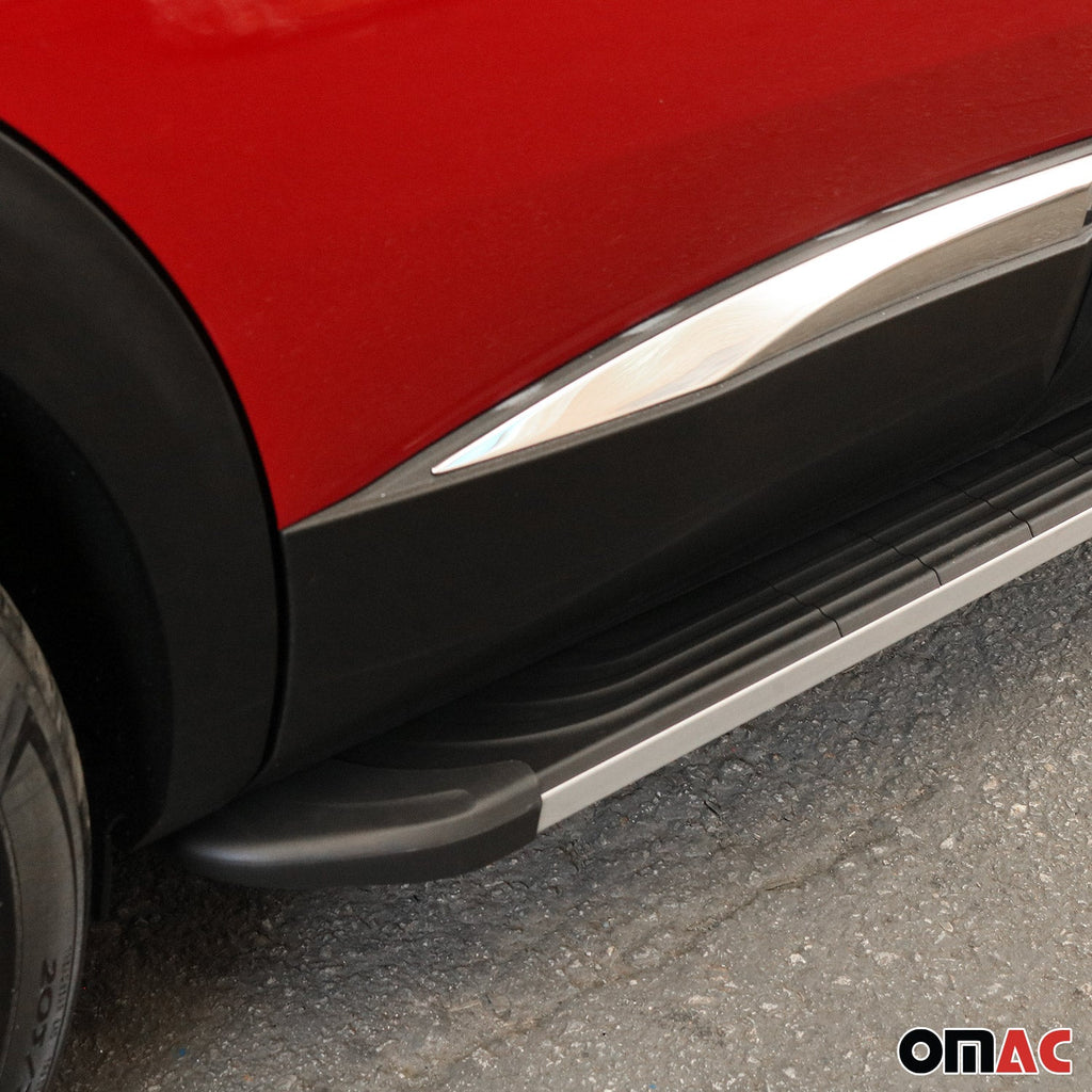 2013-2016 Mazda CX-5 Running Boards Side Steps Silver & Black