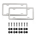 MARYLAND Print License Plate Frame Chrome Stainless Steel 2 Pcs