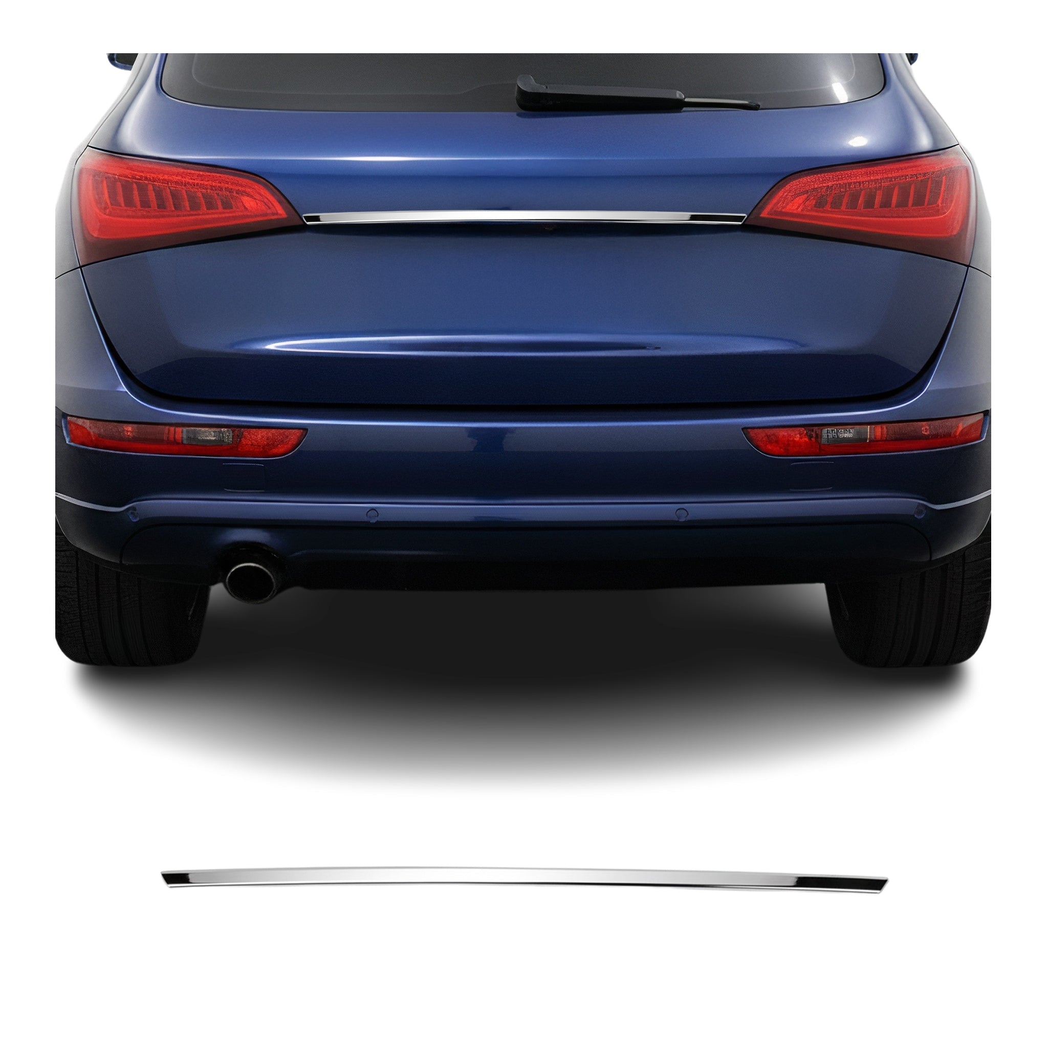 2009-2016 Audi Q5 SQ5 8R 1.gen Rear Trunk Lid Molding Trim Stainless Steel