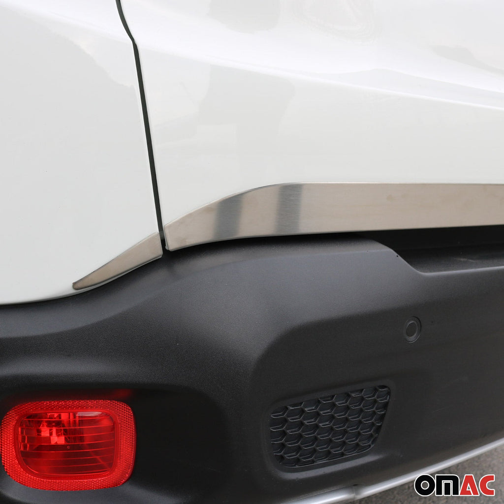 2015-2018 Jeep Renegade Rear Trunk Lid Molding Trim Steel Silver 3 Pcs