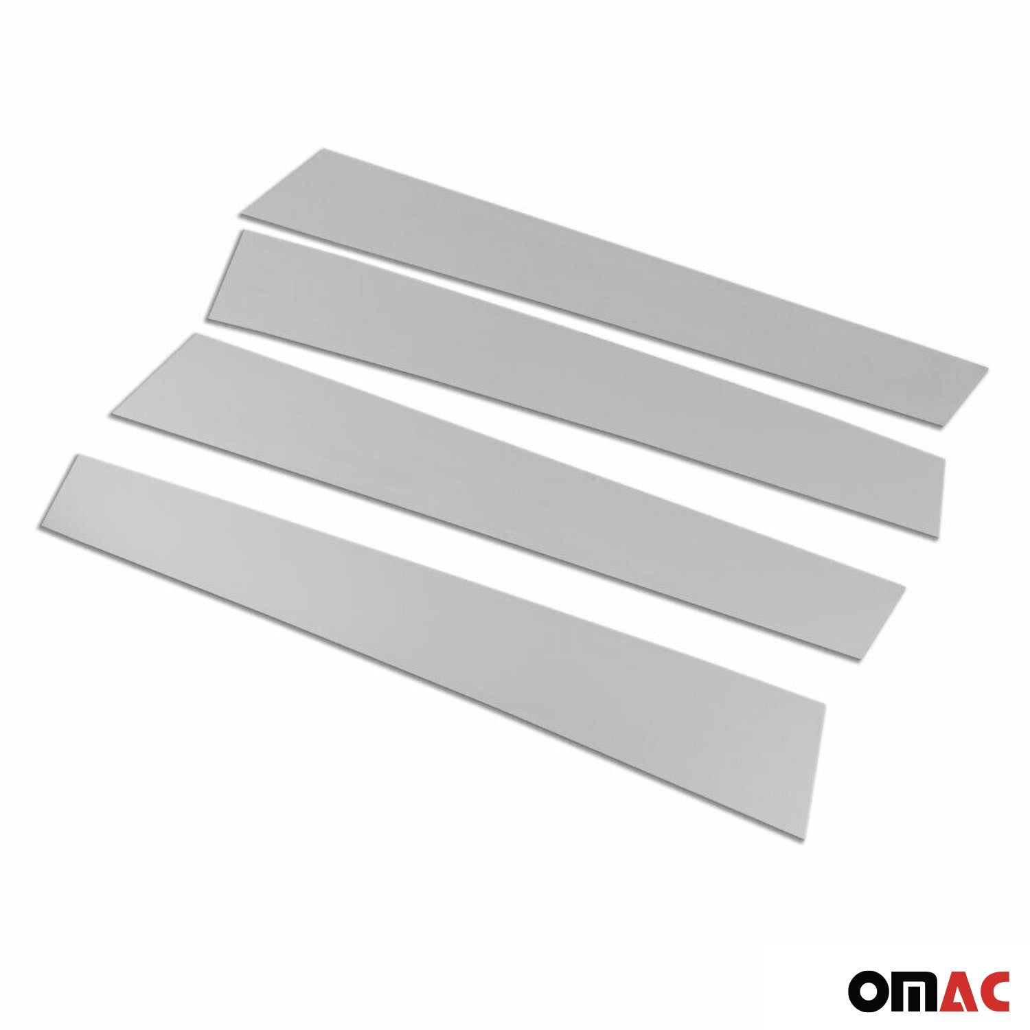 2015-2021 VW Golf Mk7 Window B Pillar Posts Door Trim Cover Stainless Steel Silver 4x