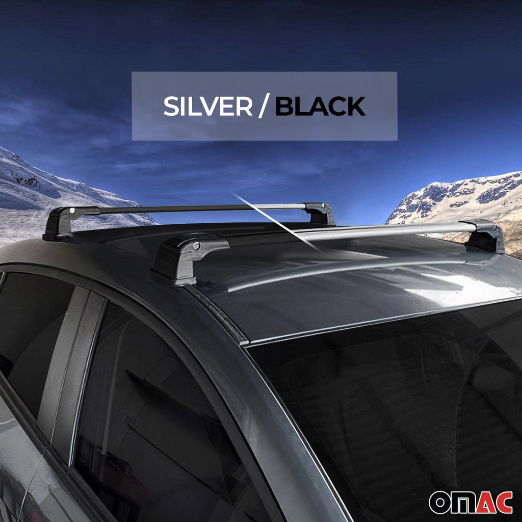 2016-2023 Fiat 500X Roof Rack Cross Bars Black