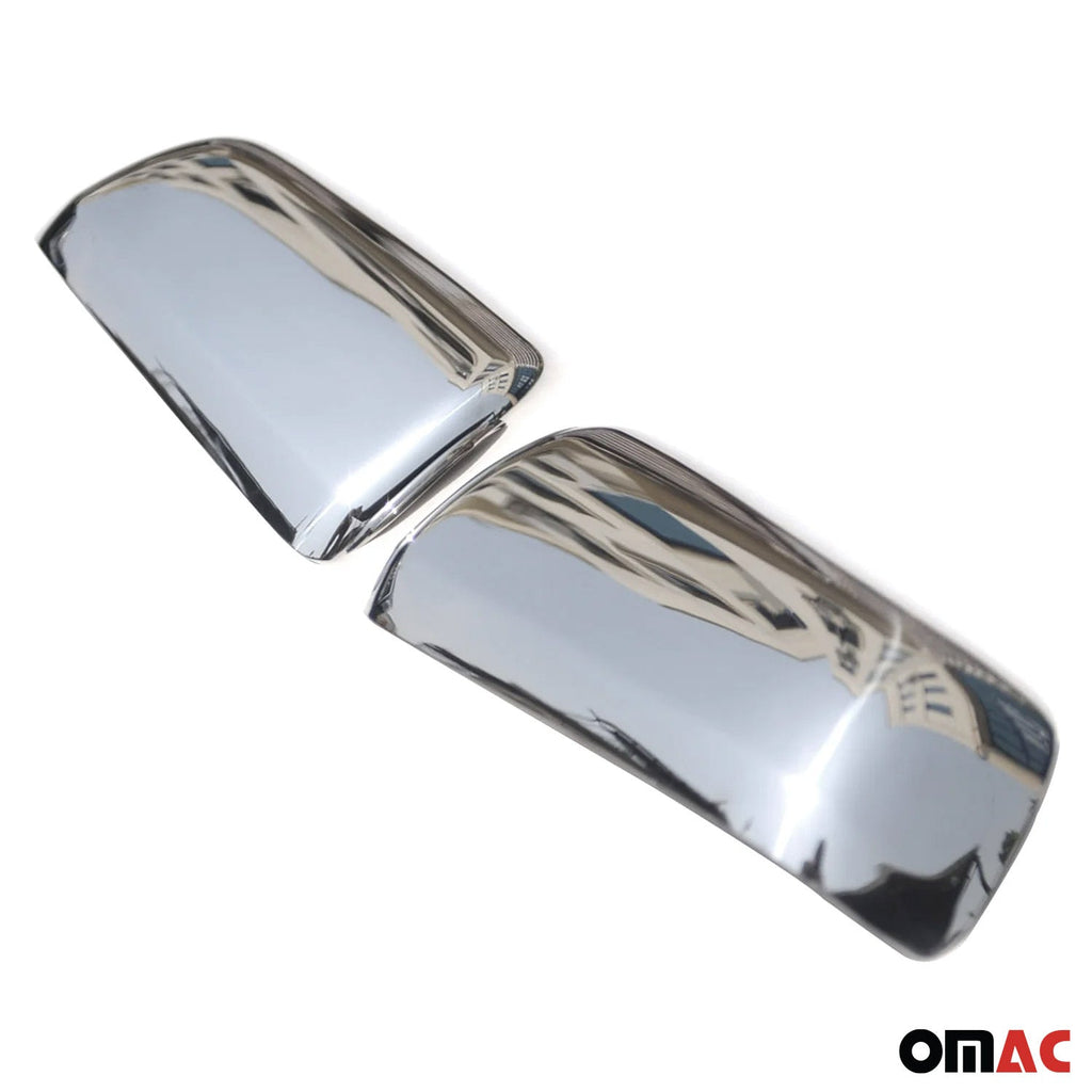2008-2017 Mitsubishi Lancer Side Mirror Cover Caps Stainless Steel Silver 2 Pcs