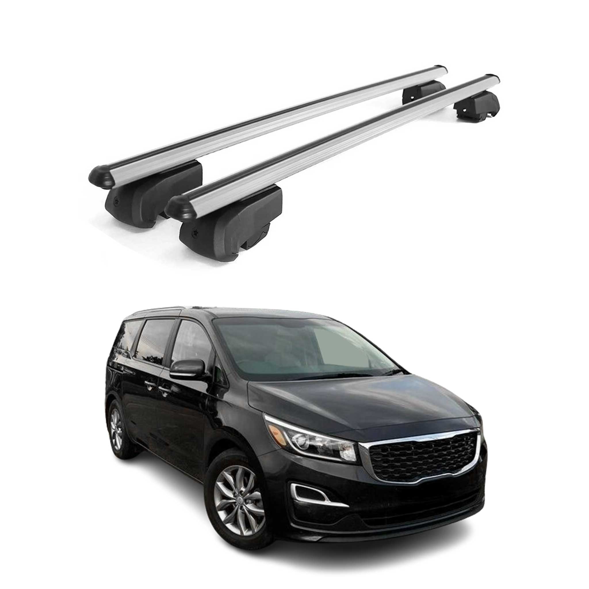 2014-2018 Kia Sedona Roof Rack Cross Bars Silver