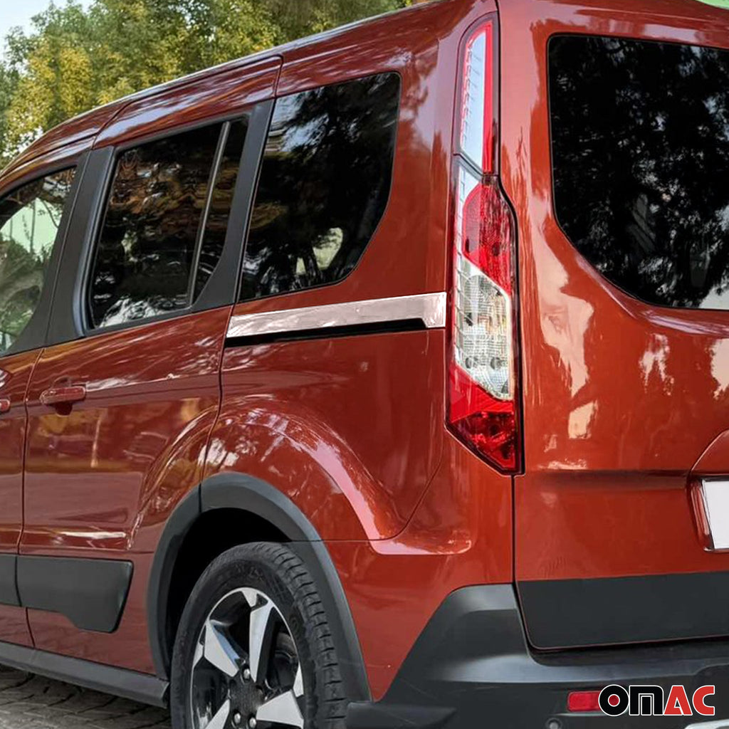 2019-2021 Ford Transit Connect Facelift Door Streamers & Window Trim Chrome Set 10x