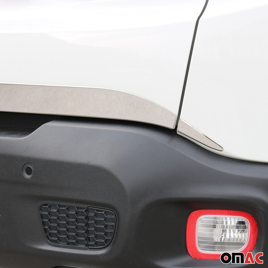 2015-2018 Jeep Renegade Rear Trunk Molding Trim for Jeep Renegade 2015-2018 Steel Silver 3 Pcs