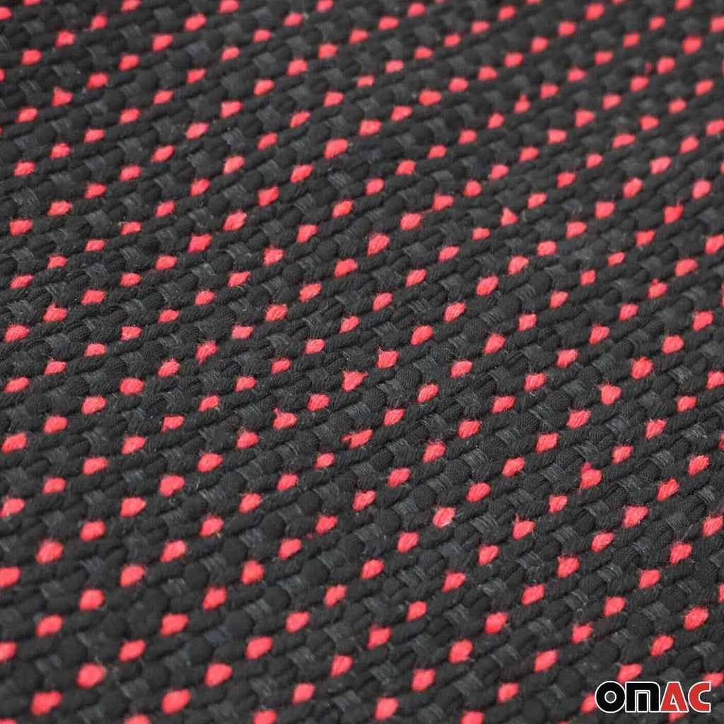 Tesla Antiperspirant Front Seat Cover Pads Black Red 2 Pcs