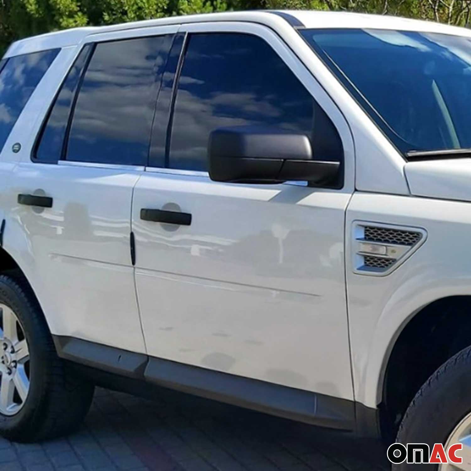 2008-2015 Land Rover LR2 Window Molding Trim Streamer Stainless Steel 4x