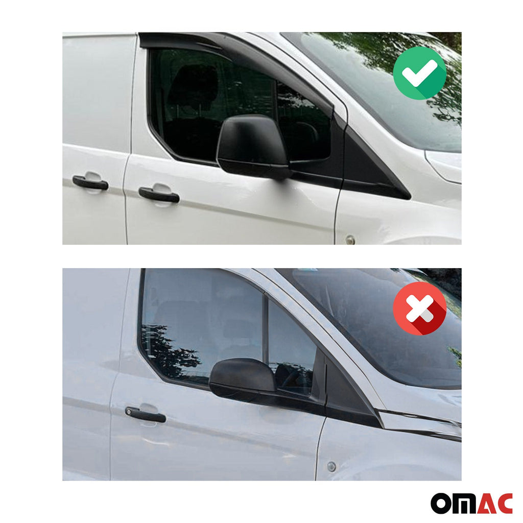 2014-2019 Ford Transit Connect Pre-FL Mirror Cover Caps & Door Handle Chrome Set