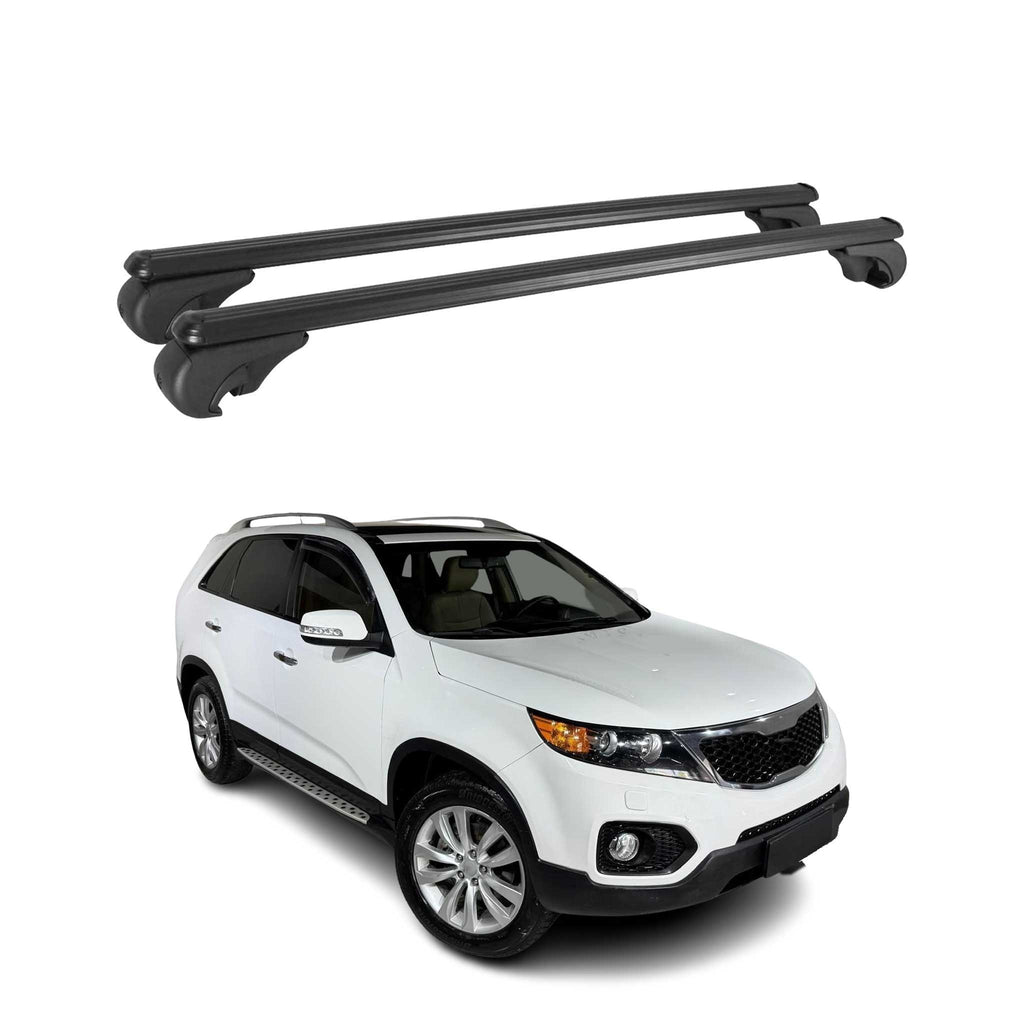 2011-2013 Kia Sorento Roof Rack Cross Bars Black