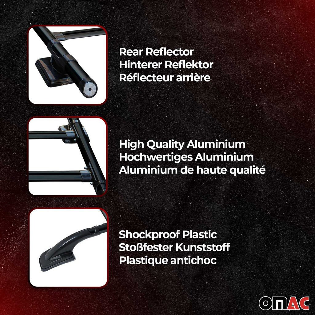1998-2004 Nissan Frontier Crew Cab Roof Rack Rails Side Rails Black