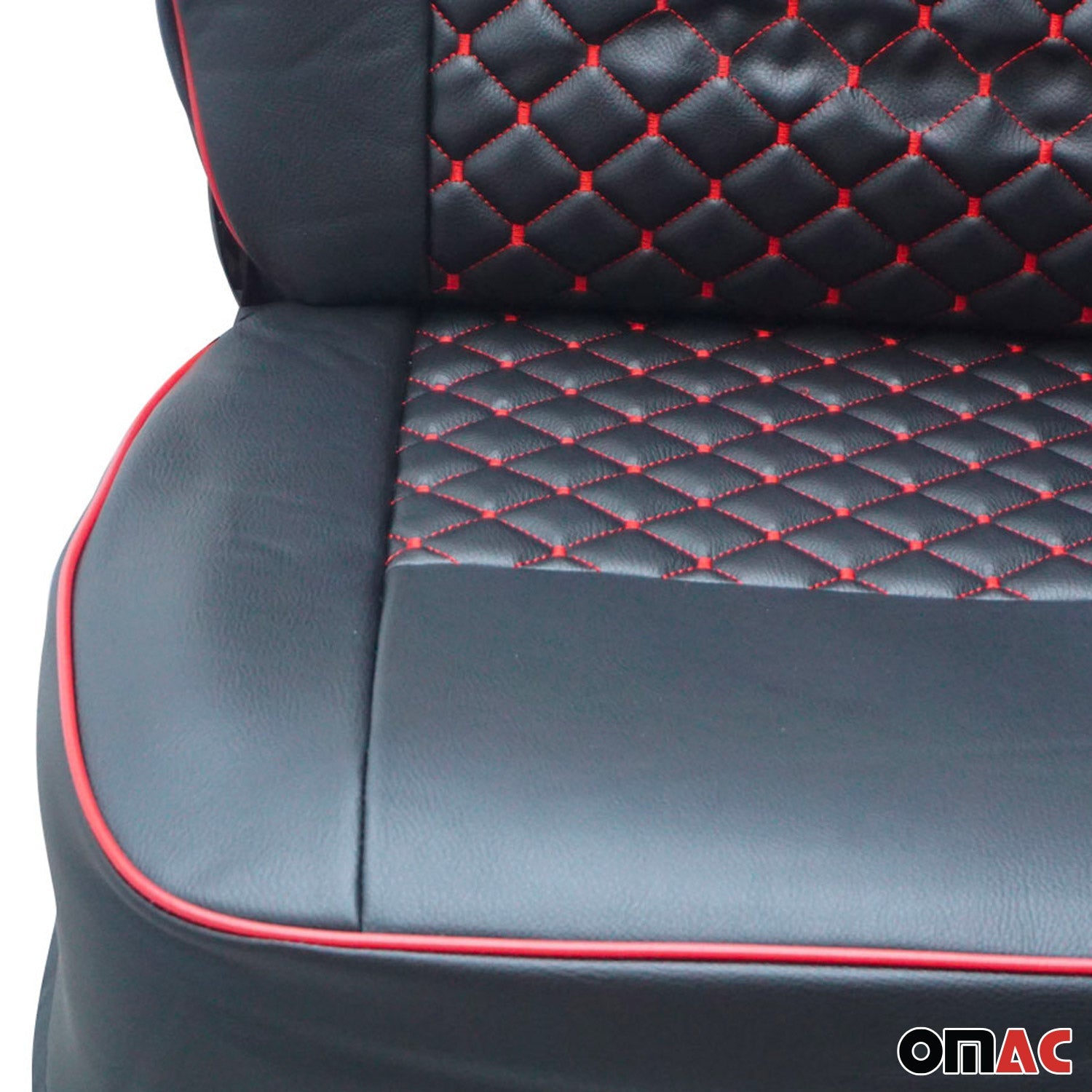 2015-2026 Ford Transit Leather Front Car Seat Covers Protector Black Red