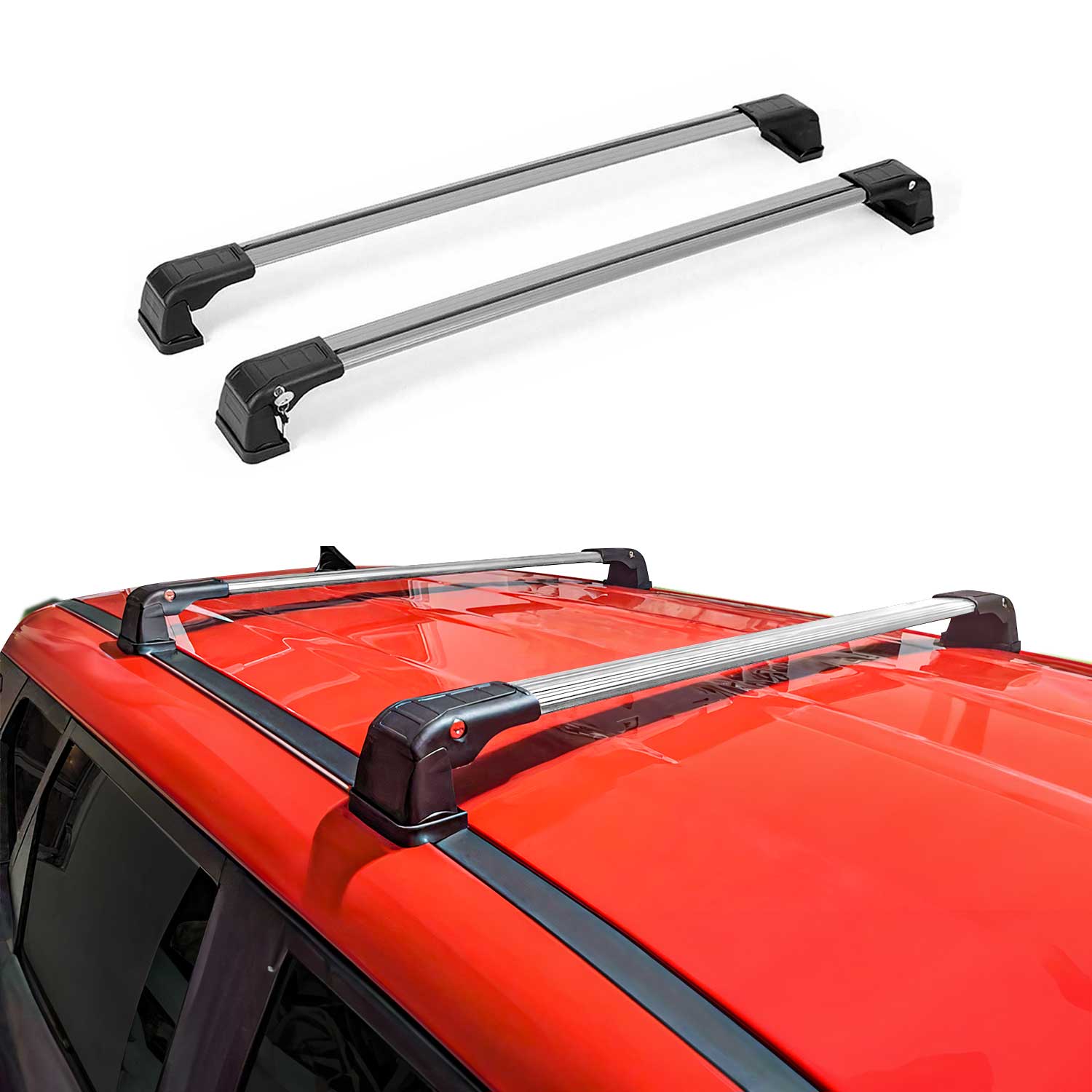2017-2020 Dodge Neon Roof Rack Cross Bars Silver