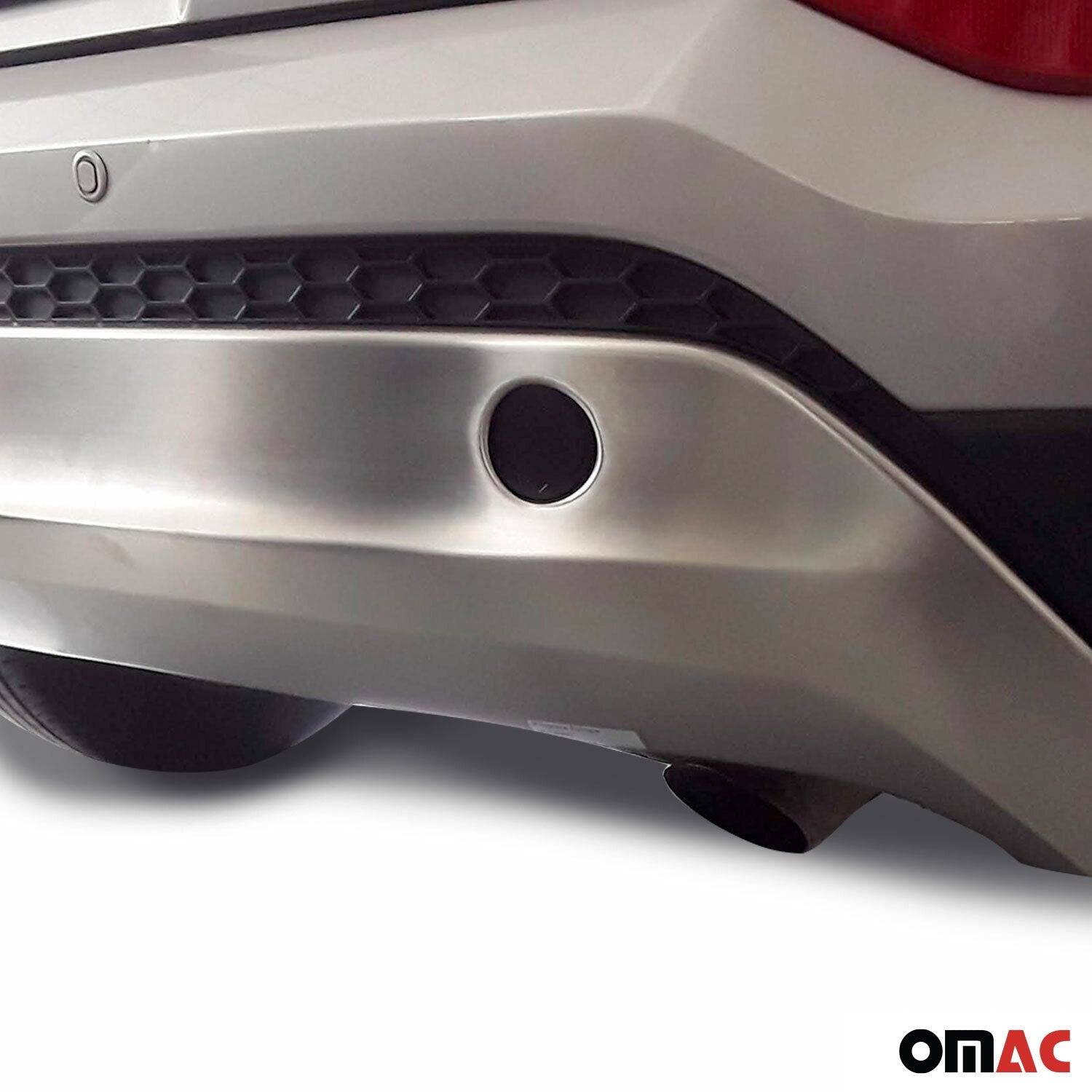 2016-2018 Hyundai Tucson Rear Bumper-Diffusor Trim Protector Silver Stainless Steel