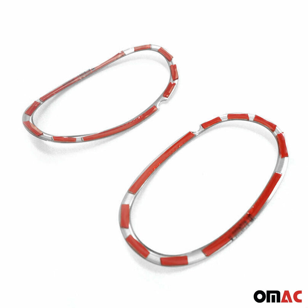 2014-2018 Mercedes Sprinter W906 Fog Light Lamp Bezel Cover Stainless Steel Silver 2Pcs