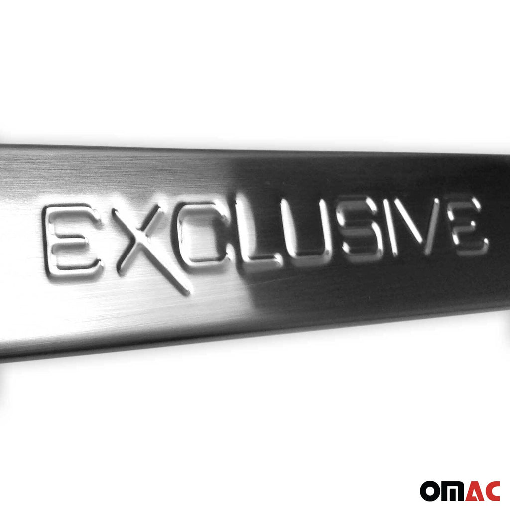 Jeep Door Sill Scuff Plate Scratch Protector Exclusive Stainless Steel Silver 4 Pcs