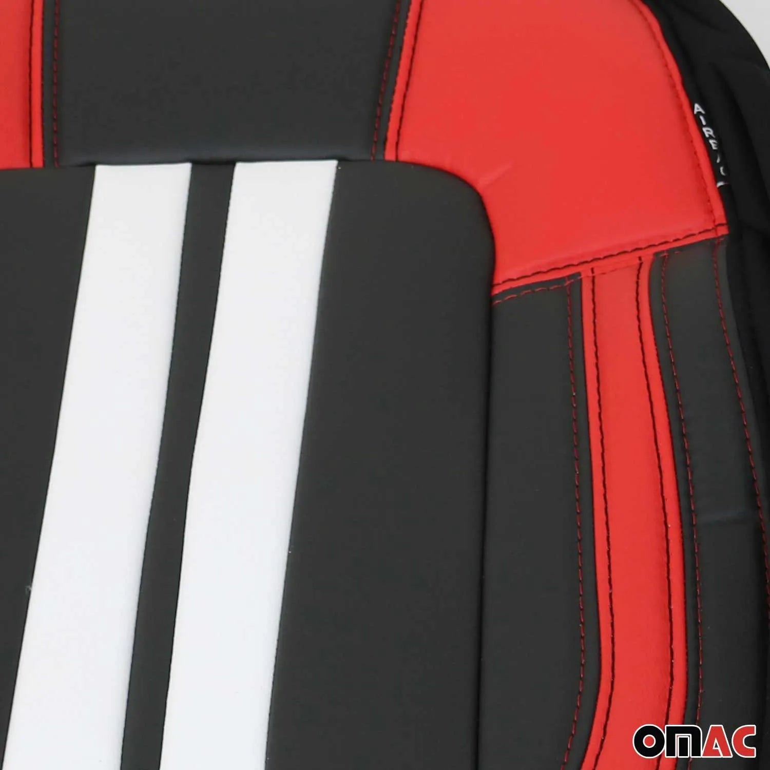 Fiat Front Car Seat Covers Protector Black White Red Breathable Cotton