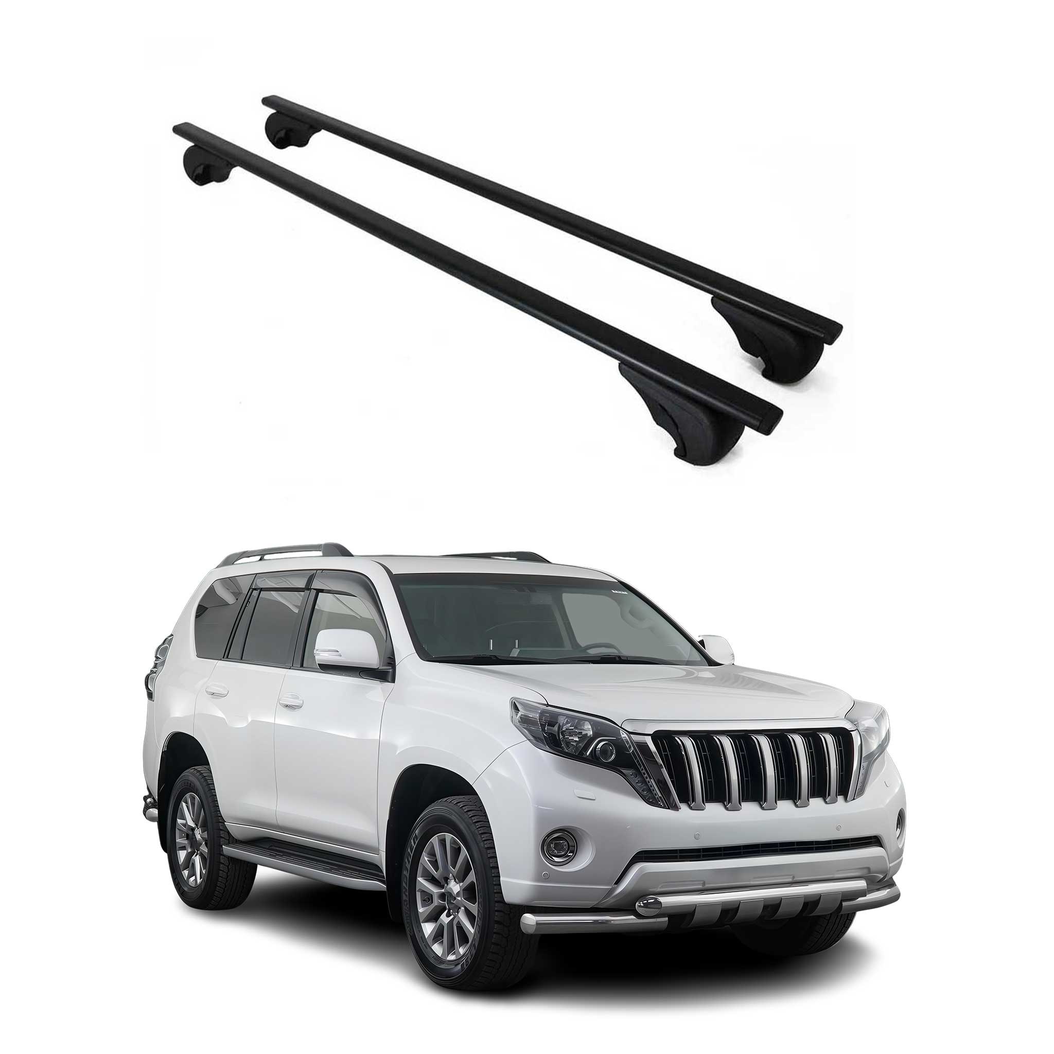 2008-2021 Toyota Land Cruiser Roof Rack Cross Bars Black