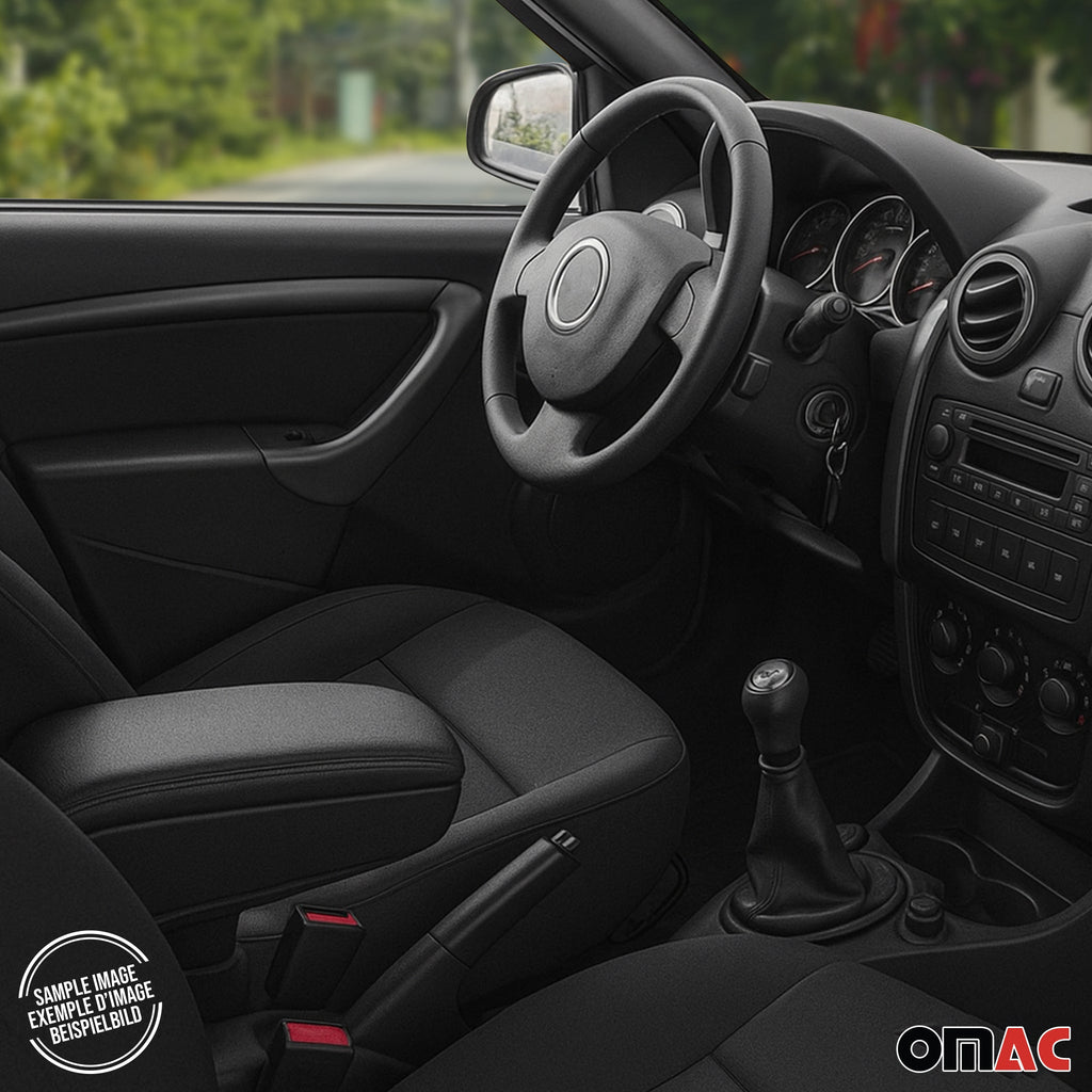 2015-2018 Ford Focus Black Center Console Armrest Plastic PU Leather 1Pc