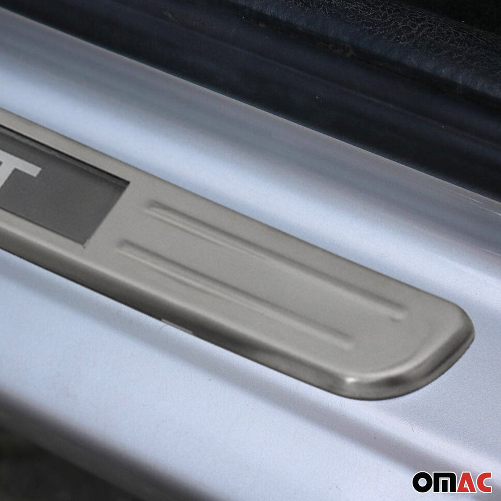 Toyota Door Sill Scuff Plate Illuminated Brushed Stainless Steel Silver 4 Pcs