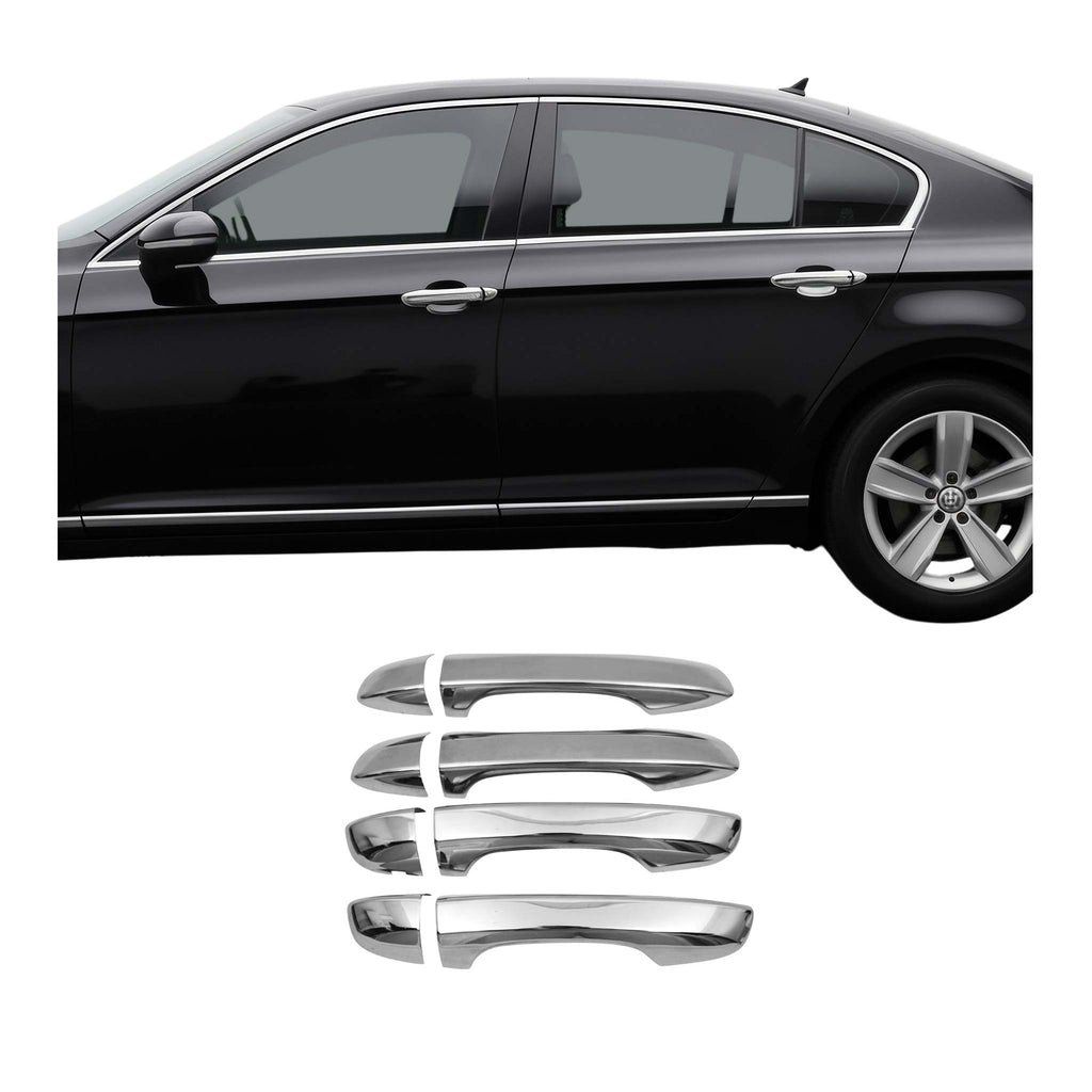 2018-2024 VW Tiguan Car Door Handle Cover Protector Stainless Steel Chrome 8 Pcs