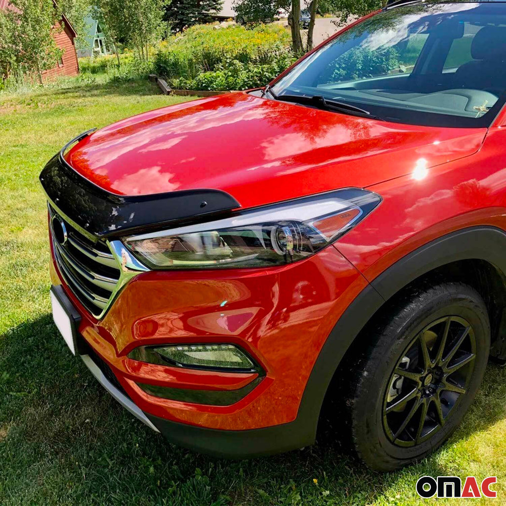2016-2018 Hyundai Tucson Front Bug Shield Hood Deflector 1 Pc Smoke