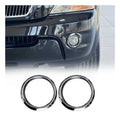 2003-2009 Kia Sorento Fog Light Lamp Bezel Cover Stainless Steel Silver 2 Pcs