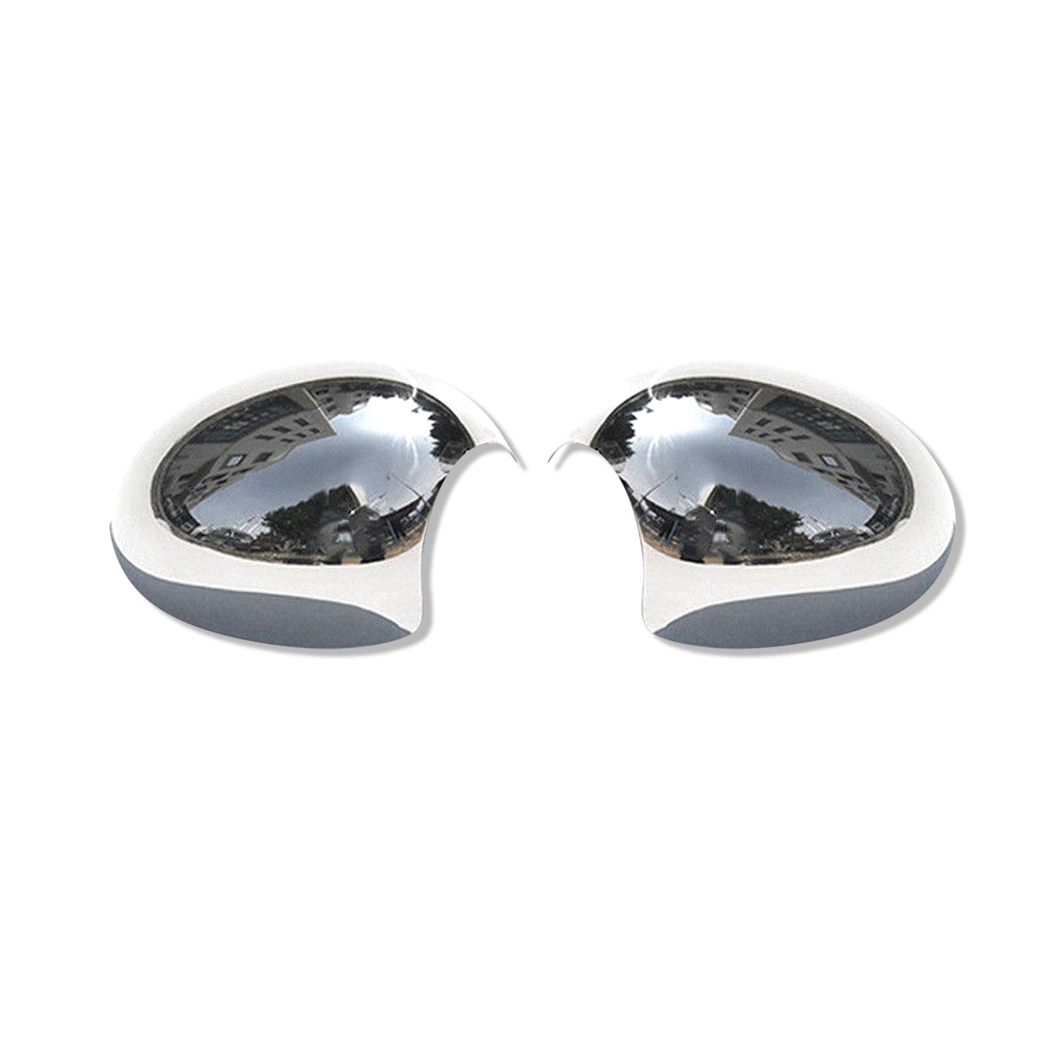 2008-2014 Mini Cooper Clubman R55 Side Mirror Cover Caps Stainless Steel Silver 2 Pcs